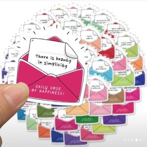 Daily Dose of Happiness Message Stickers  Set of 50 Motivational Positivity Love